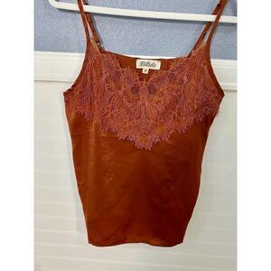 Listicle Brown Lace Camisole